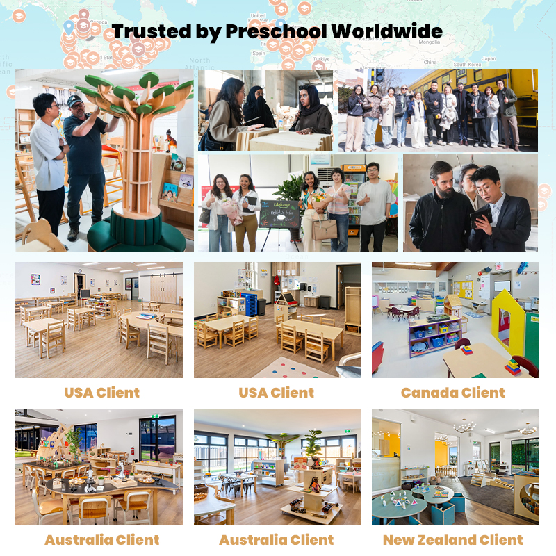 Montessori Solid Wood Table and Chairs Daycare Furniture Preschool Kindergarten Nursery School Kid Learning Table Classroom Use