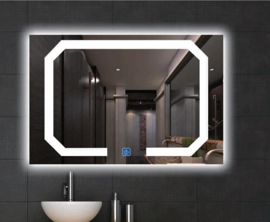 Modern Illuminated Bathroom Mirror with Stylish Decorative Accents