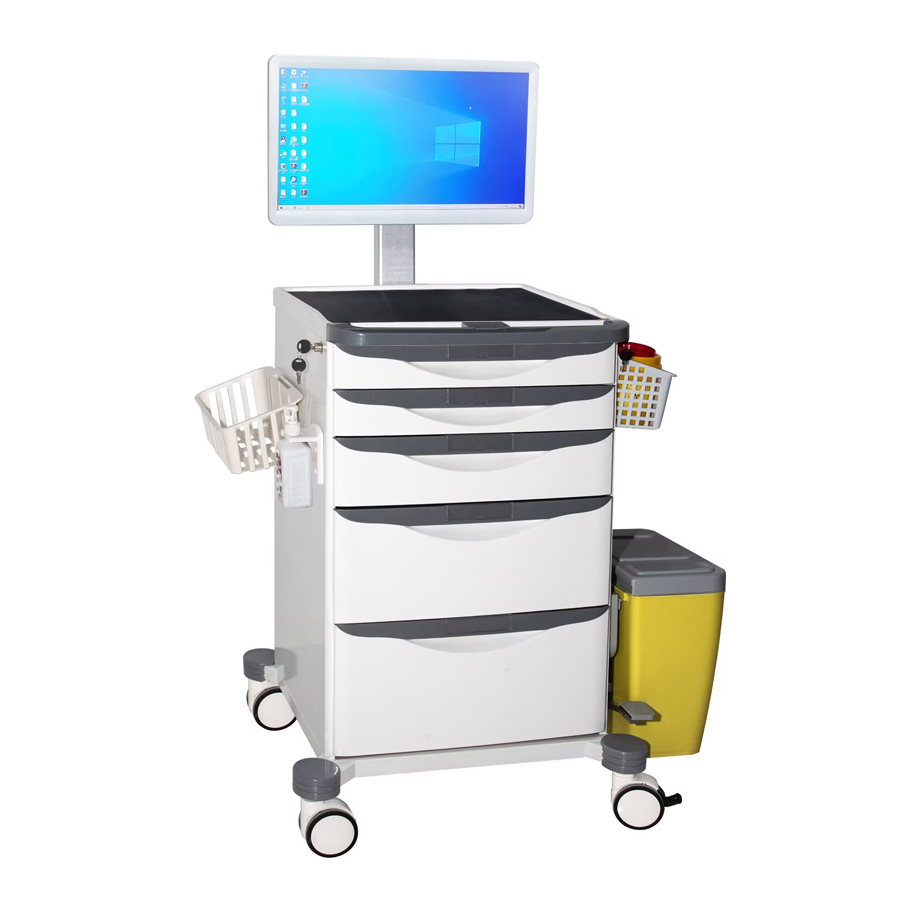 Mobile Nursing Computer Cart Medical Trolley Computer Mobile Control