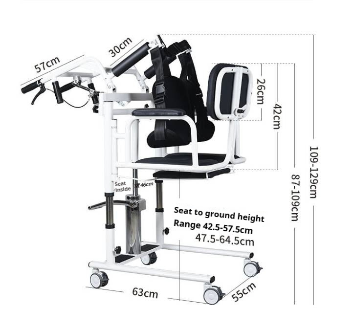 Medical Patient Hydraulic Transfer Lift Chair Machine Multi-Function Nursing Elderly Toilet Bathing Chair Elderly Auxiliary