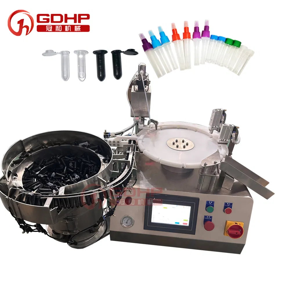 Automatic in Vitro Diagnostic Antigen Reagents 0.1ml- 1ml Vail Bottle Tube Liquid Peristaltic Pump Filling Capping Packaging Sealing Machine