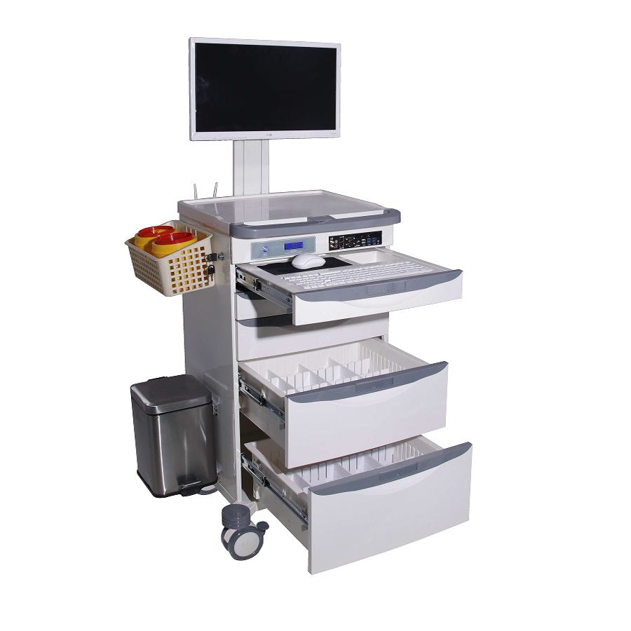 Mobile Nursing Computer Cart Medical Trolley Computer Mobile Control