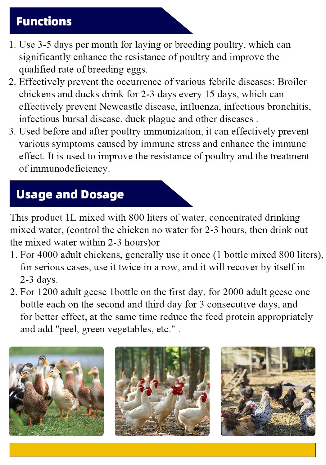 Wholesale Factory Anti-Newcastle Oral Solution Chinese Herbs Prevention and Control of Poultry Newcastel Disease