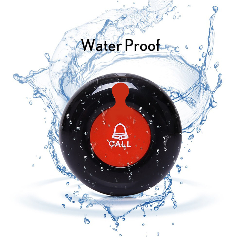 Caregiver Pager Wireless Call Buttons for Elderly Monitoring, Nurse Emergency Alert System for Seniors/Patients, 10 Panic Buttons and 1 Receivers