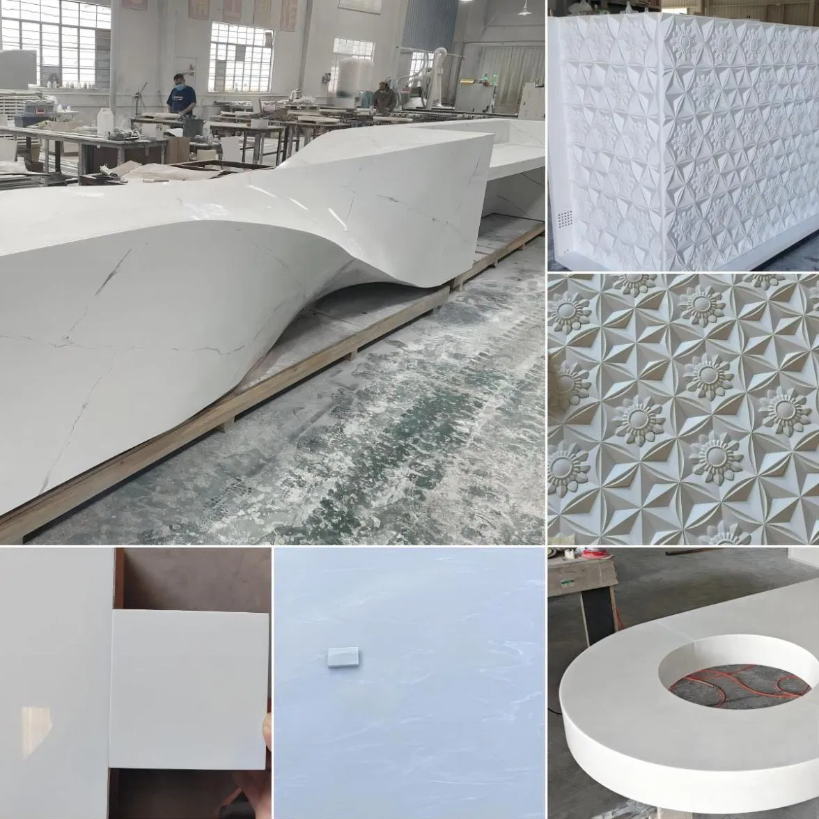 OEM Factory Foshan Luxury Chinese Furniture Marble Quartz Corian Stone Office Hospital Reception Counter Receptionist Nurses Station Nursing Station Front Desk