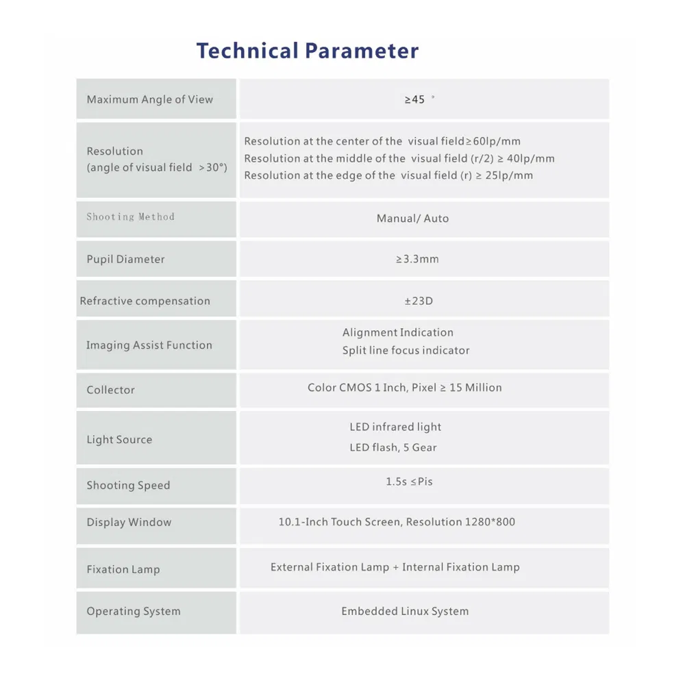 My-V036A-E Automatic Ophthalmic Retinal Fundus Camera Equipments