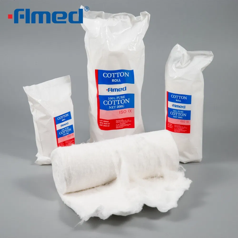 Medical Supply Disposable Absorbent 100% Bleached Medical Cotton Wool Roll