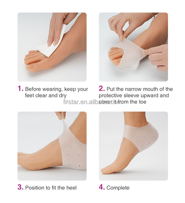 Women Footcare Products Heel Protectors Pads Cushion Pain Moisturizing Gel Heel Socks