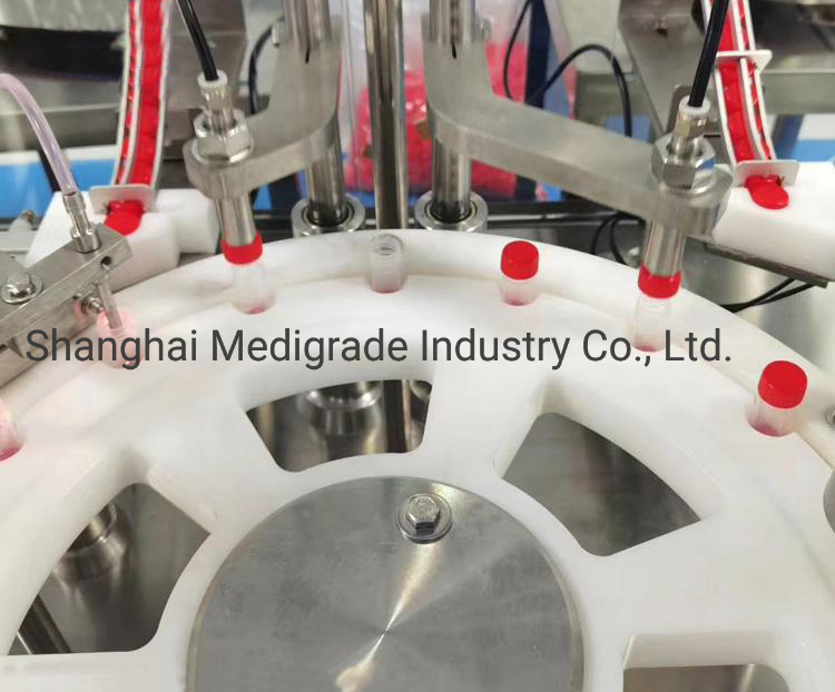 Nucleic Acid Test Cell Storaging Solution Tube Filling Capping and Labeling Machine