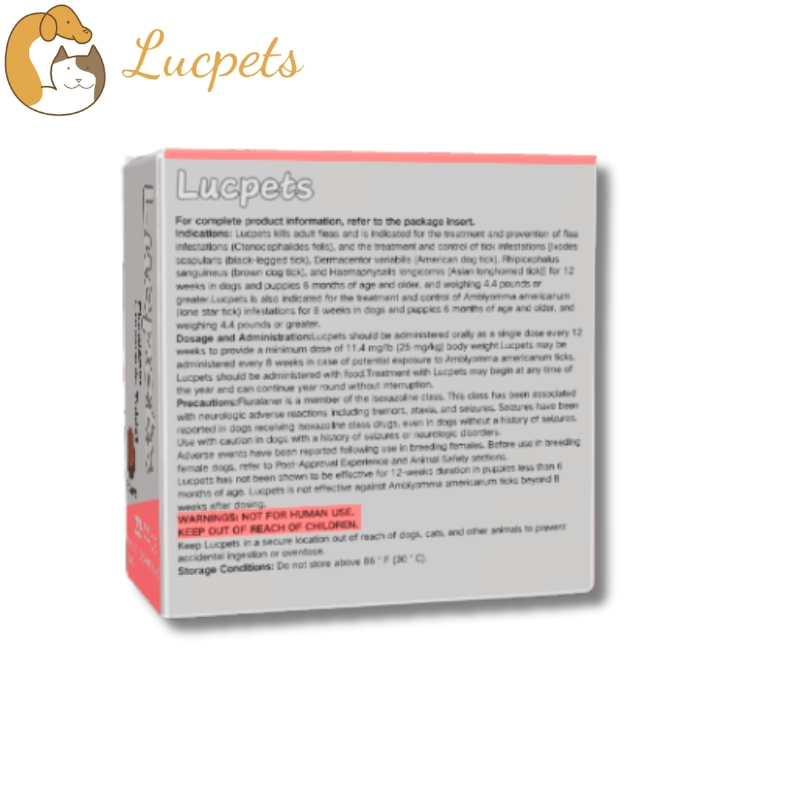 Pet Fluralaner Deworming Chewable Tablets for Dog Canine Flea / Mite / Tick Infections