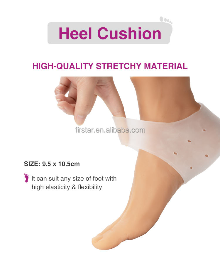 Women Footcare Products Heel Protectors Pads Cushion Pain Moisturizing Gel Heel Socks