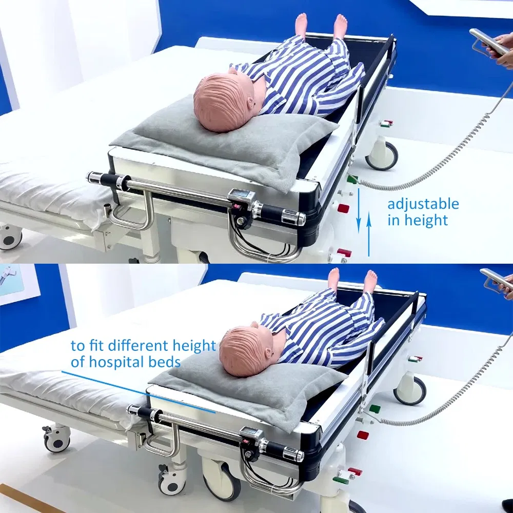 Smart Electric Transfer Trolley Hospital Mobile Bed Medical Patient Transport Nursing Bed