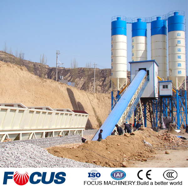 Ready Mix Concrete Mixing Plant 90m3/H Fixed Concrete Bathing Plant