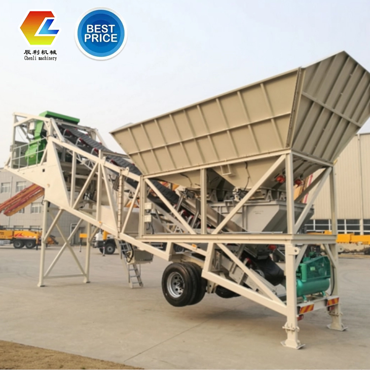 High Quality High Efficiency Concrete Batching Mix Plant Capacity 25-100 M3 / H