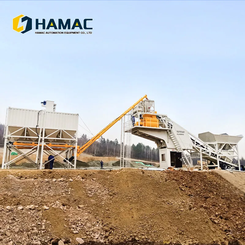Yhzs75 10 Year Factory Portable Eco-Friendly Small Mini Automatic Mobile Concrete Batching Plant for Sale