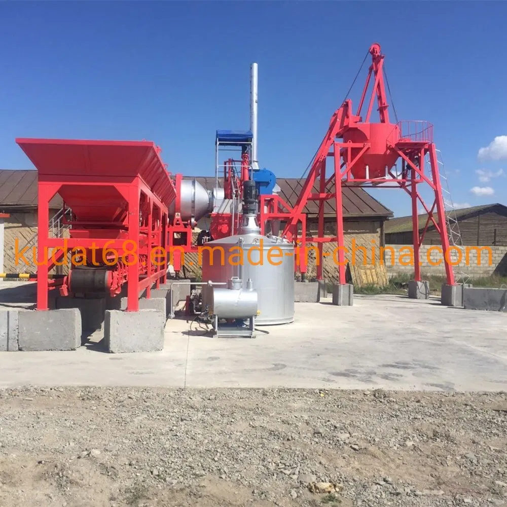 10tons Per Hour Capacity Mobile Asphalt Mixer Plant Qcq10