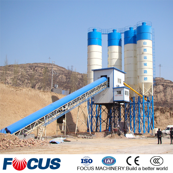 Ready Mix Concrete Mixing Plant 90m3/H Fixed Concrete Bathing Plant