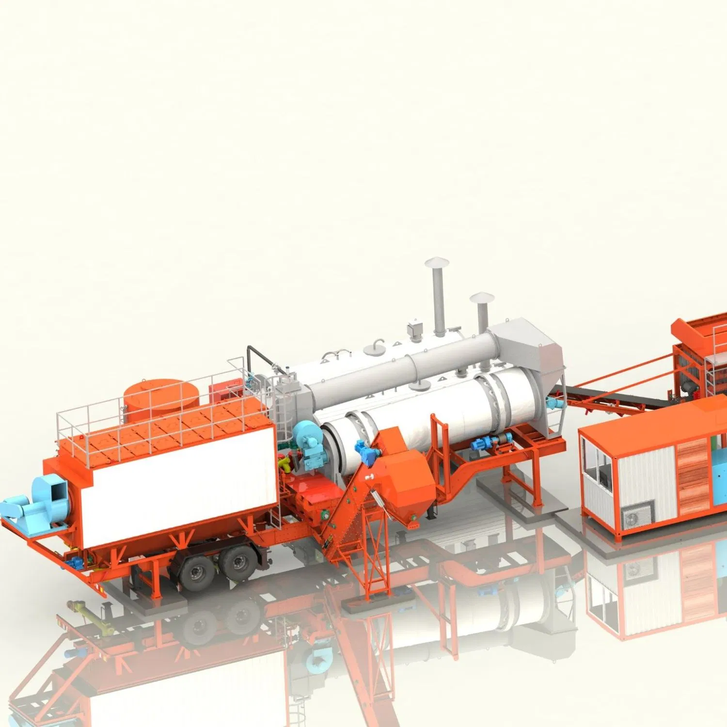 20t Mini Mobile Hot Mix Asphalt Batching Mixing Plant for Sale Price