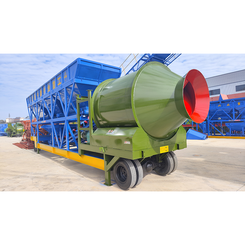 Mobile Drum Concrete Batching Mixing Plant with Wheels