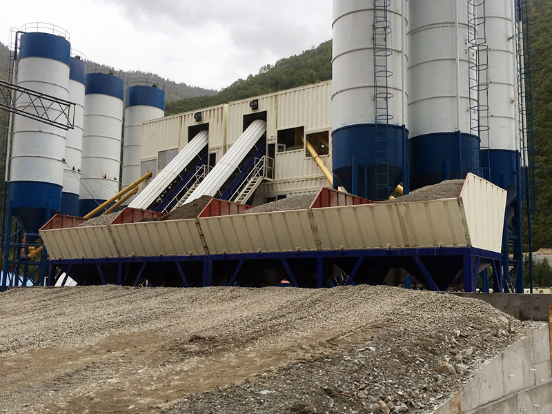 High-Efficiency Stationary Concrete Batching Plant Strong Production Capacity