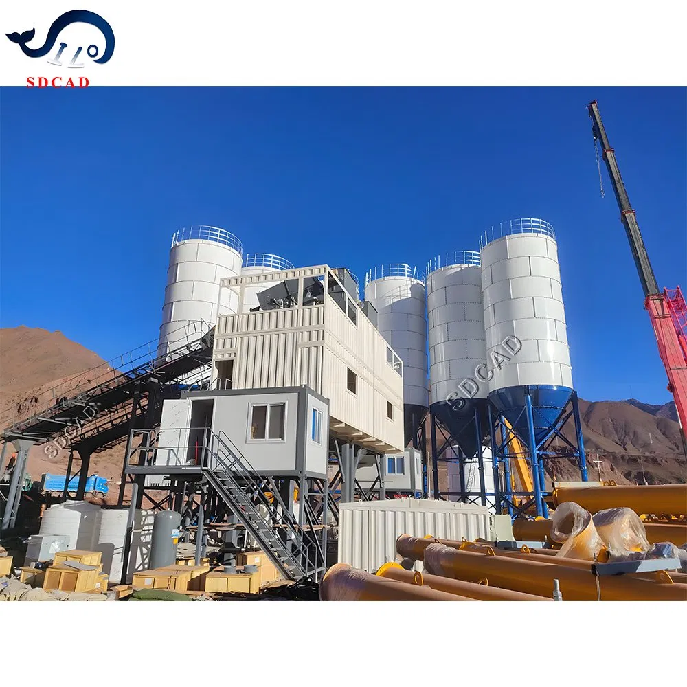 High Performance Ready Mix Mobile Concrete Batching Plant Price with Cement Silo