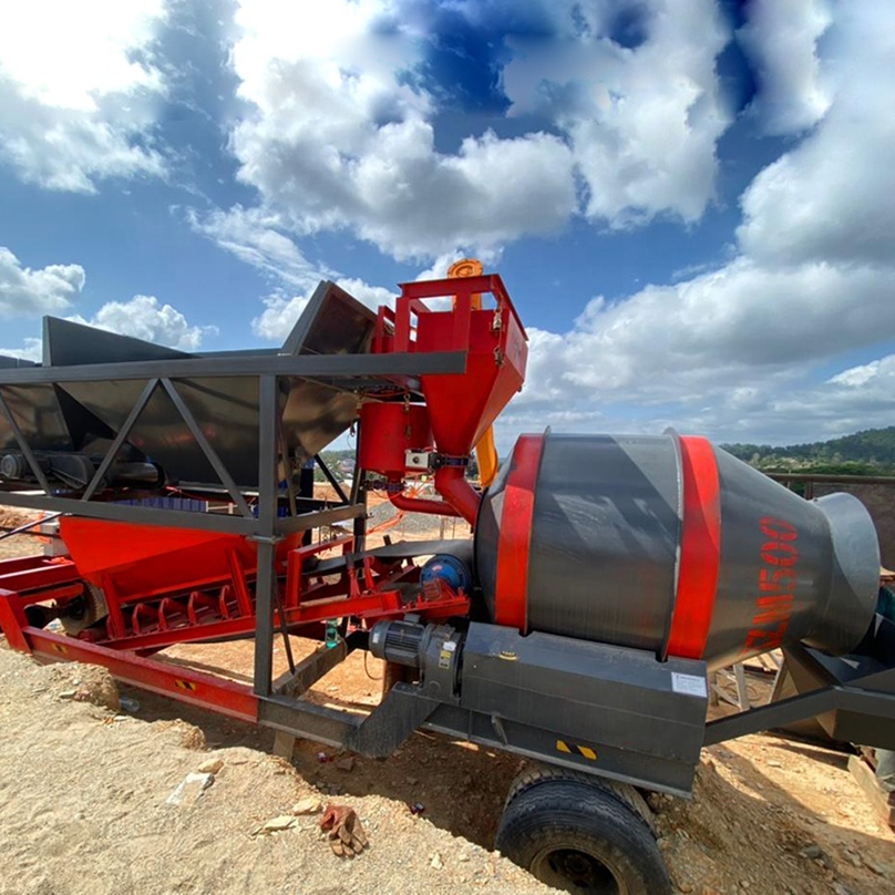 Yhzs25/35 Small Compact Full Automatic Mobile Concrete Batching and Mixing Plant for Building Machine