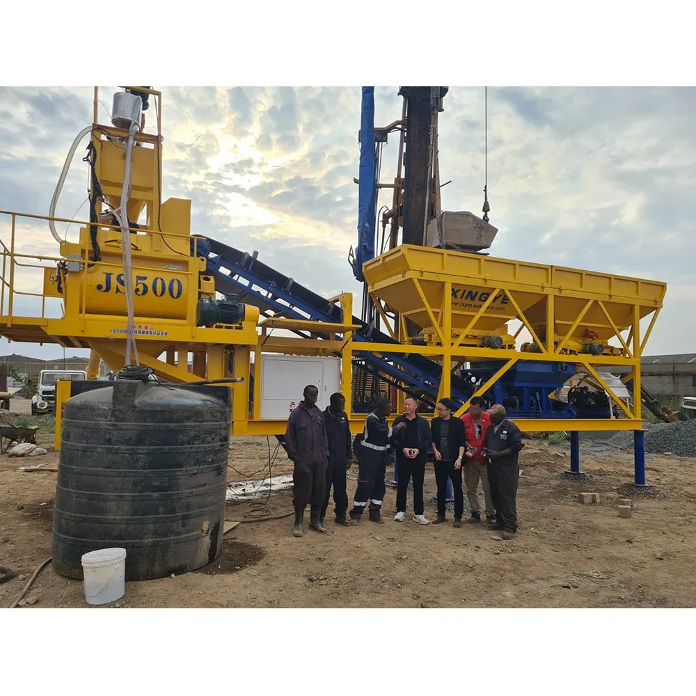 Construction Machinery Small Hzs25 Portable Concrete Mixing Plant with Js500 Mixer