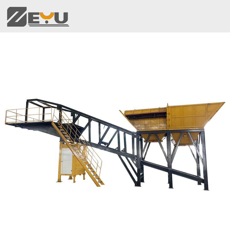 Chinese Manufacturer Yhzs75 Mobile Batching Plant with Concrete Twin Shaft Mixer