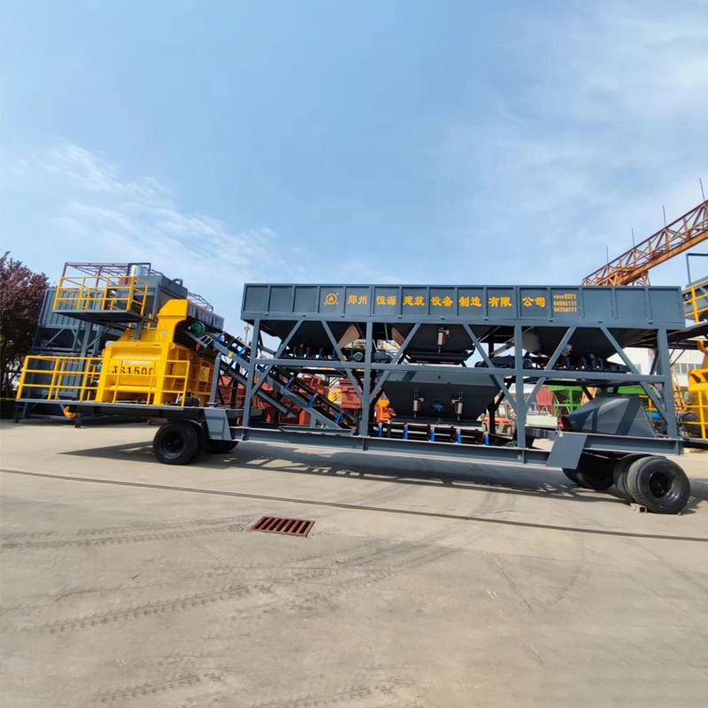 Custom Yhzs25-120 Portable Concrete Mixing Plant with Twin-Shaft Concrete Mixer Concrete Plant