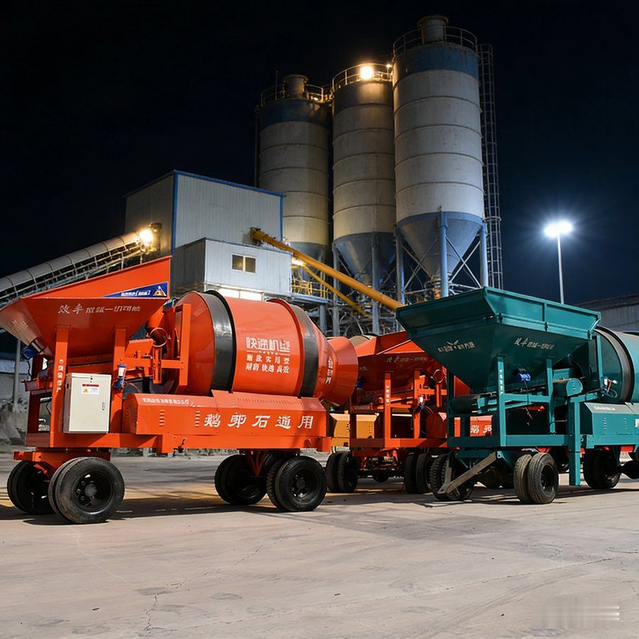 105 Kw Mini Small Portable Mobile Concrete Mixer Mixing Batching Plant Station