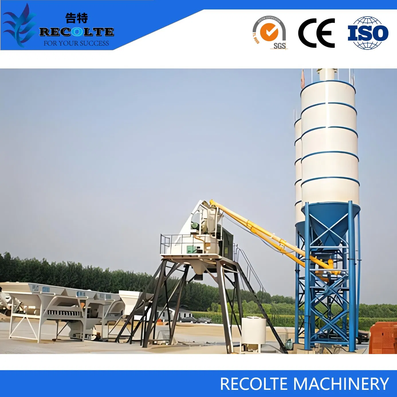 Compact Concrete Batching Plant: Space-Saving Design, Maximum Output Hzs25 M3/H