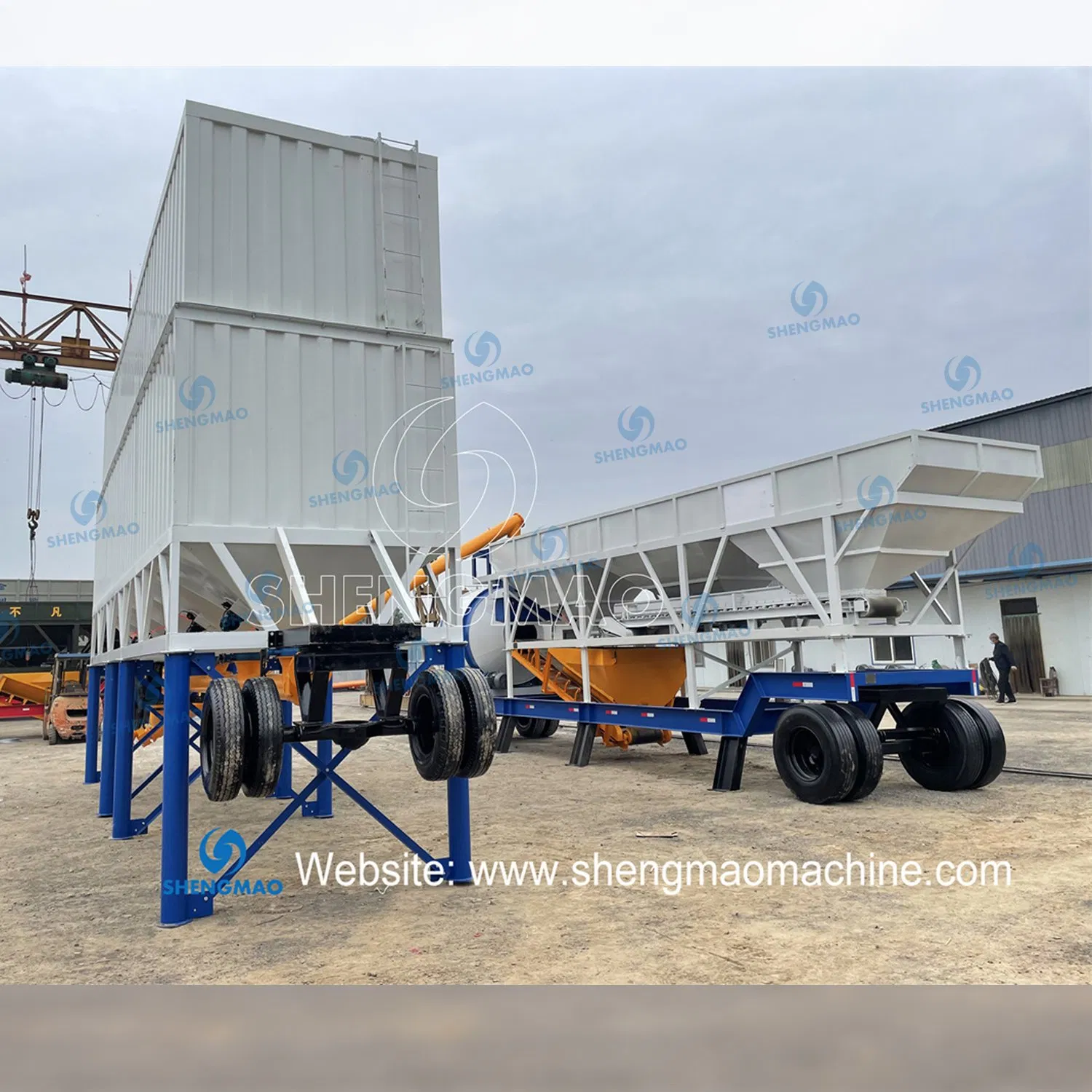 Yhzm Portable Precast Plant Concrete Batching Mixing Plant