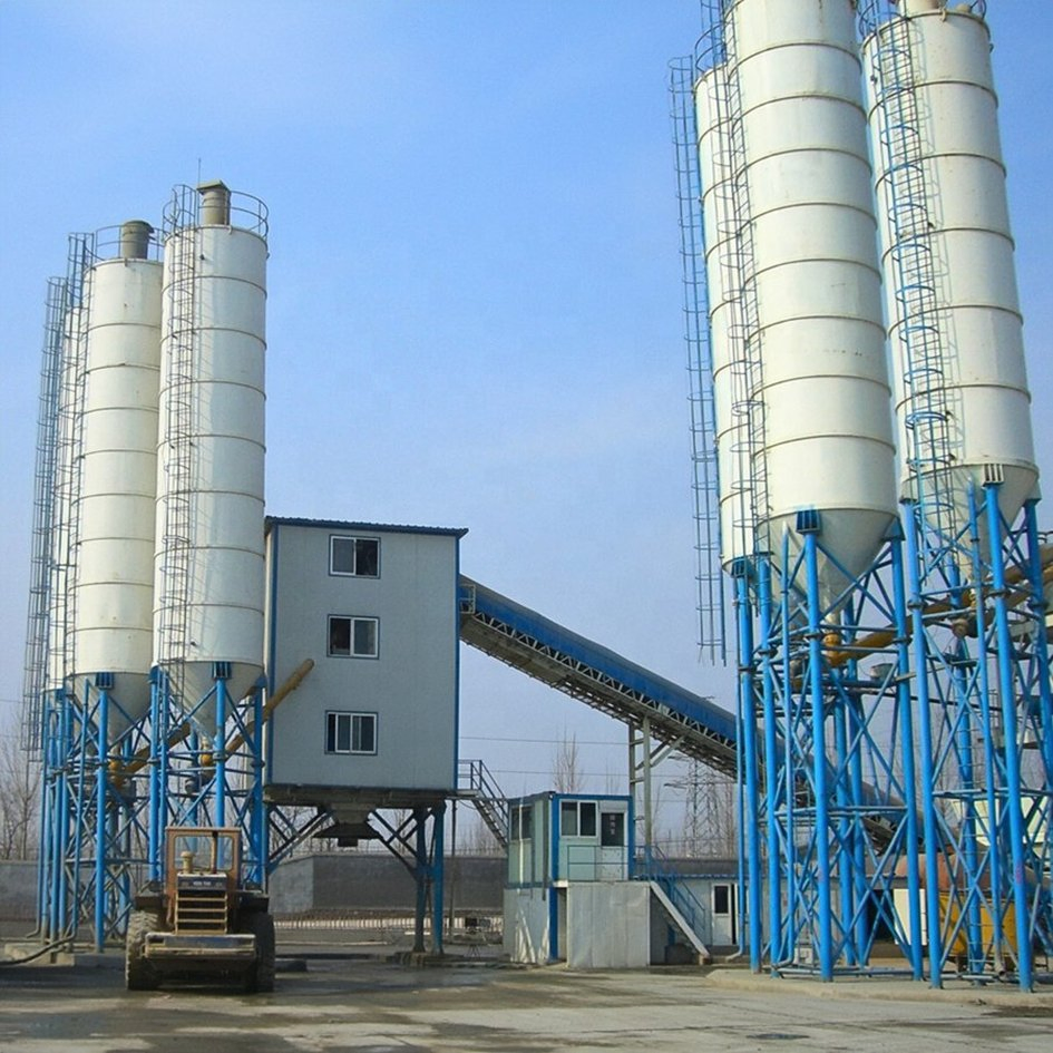 Stationary Ready Concrete Mixer Plant Construction Machinery Concrete Batching Plant Portable