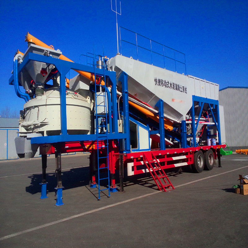 Easy Moving Concrete Admixture Mixing Plant Concrete Batching Plant 60m3/Hr