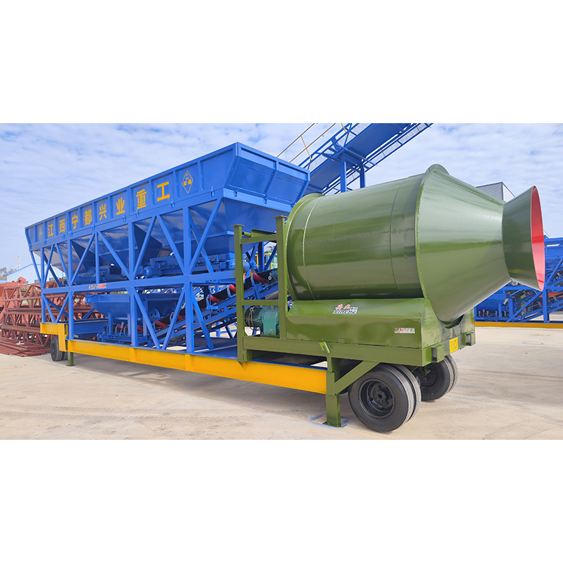 Mobile Drum Concrete Batching Mixing Plant with Wheels