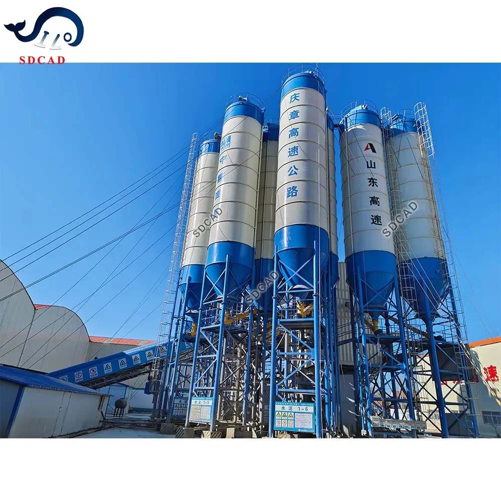 Large Capacity Steel Cement Silo Use for Stationary Concrete Batching Plant with Customizable Design Bulk Storage
