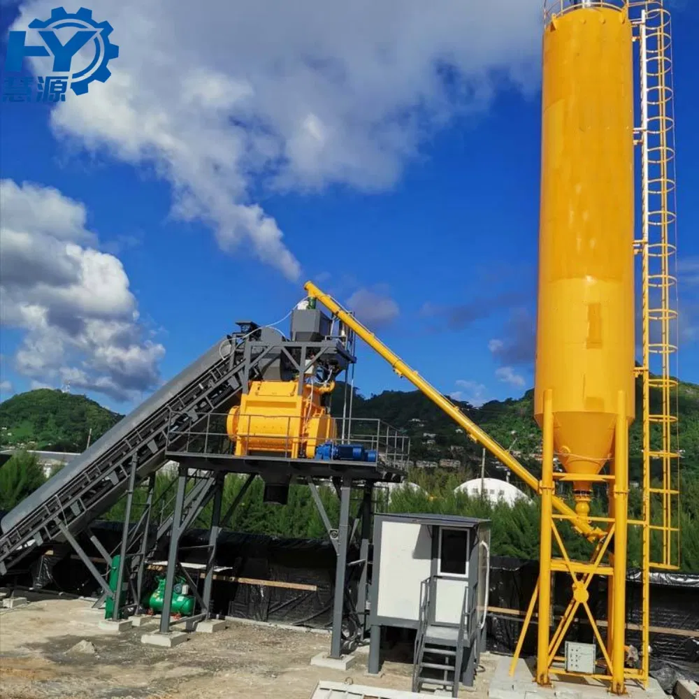 Hzs60 Stationary Modular Design Concrete Batching Plant Concrete Mixing Plant