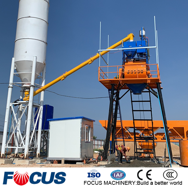 Hzs25 Compact Concrete Batching Plant Philippines