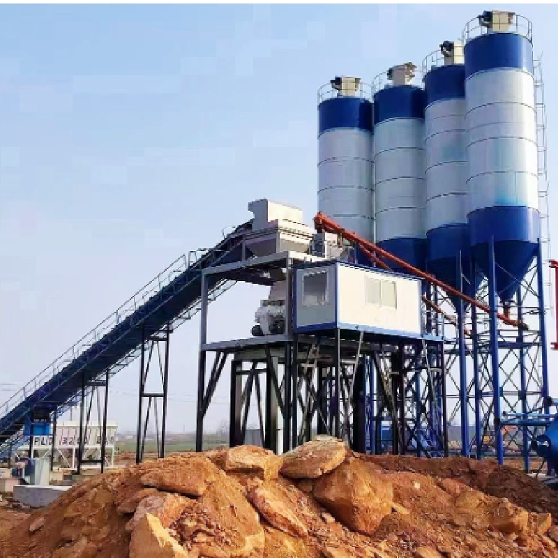 China Factory Good Quality Stationary Mixing Batching Dry Mix Concrete Batch Plant