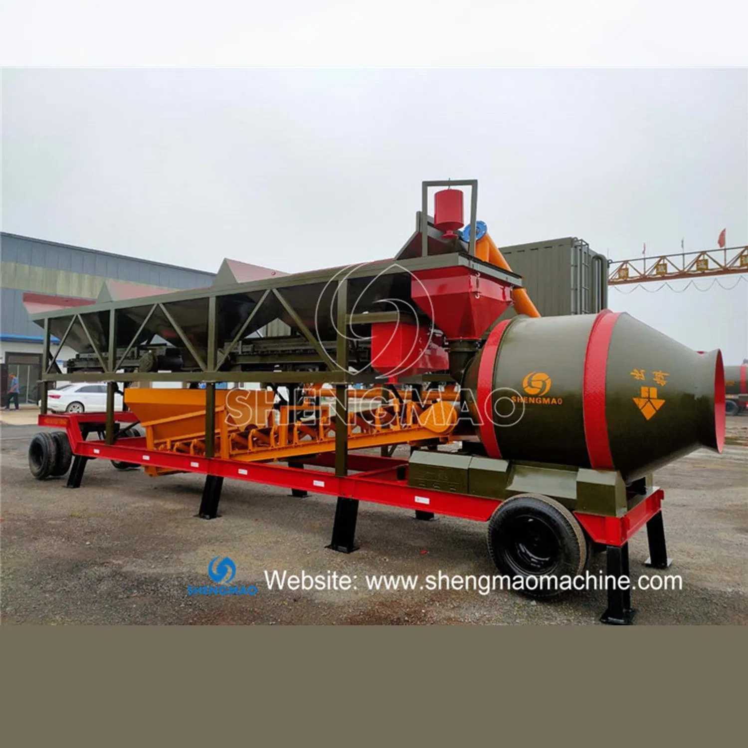 Yhzm Portable Precast Plant Concrete Batching Mixing Plant
