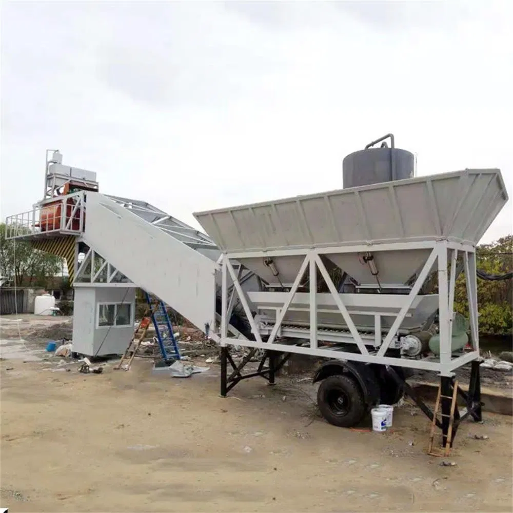 High Capacity 90m³/H Fully Automated Mobile Concrete Batching Plant