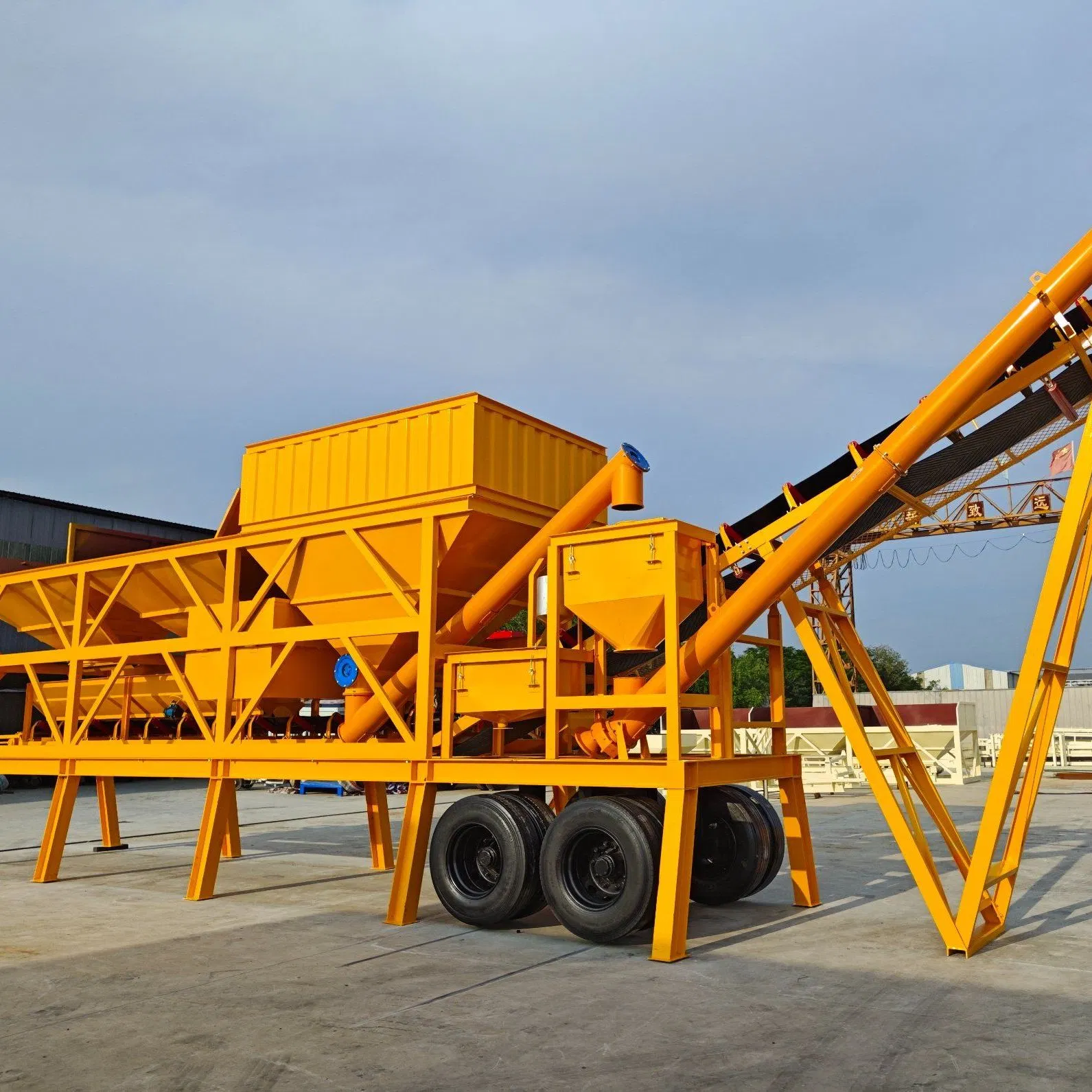 Mobile Dry Mix Concrete Batching Plant Compact