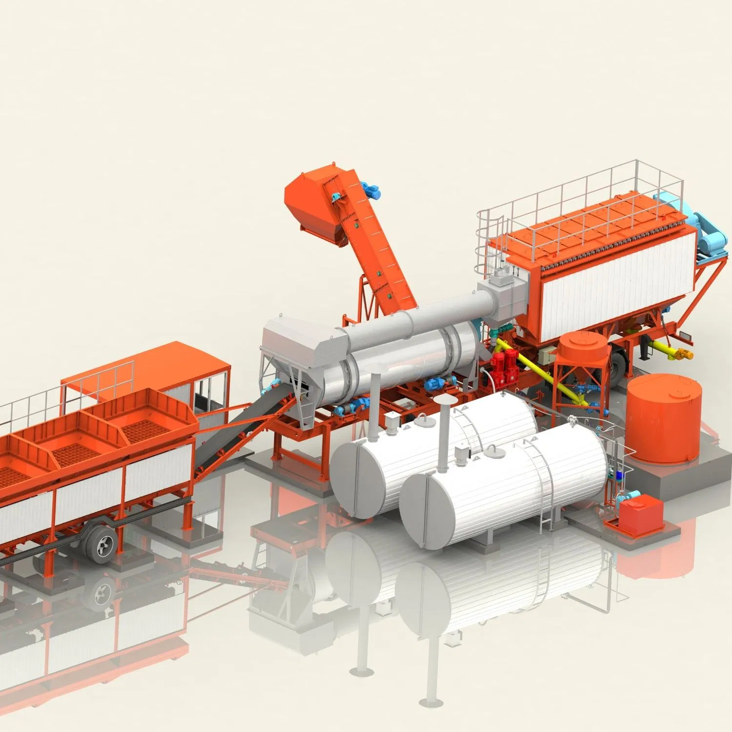20t Mini Mobile Hot Mix Asphalt Batching Mixing Plant for Sale Price