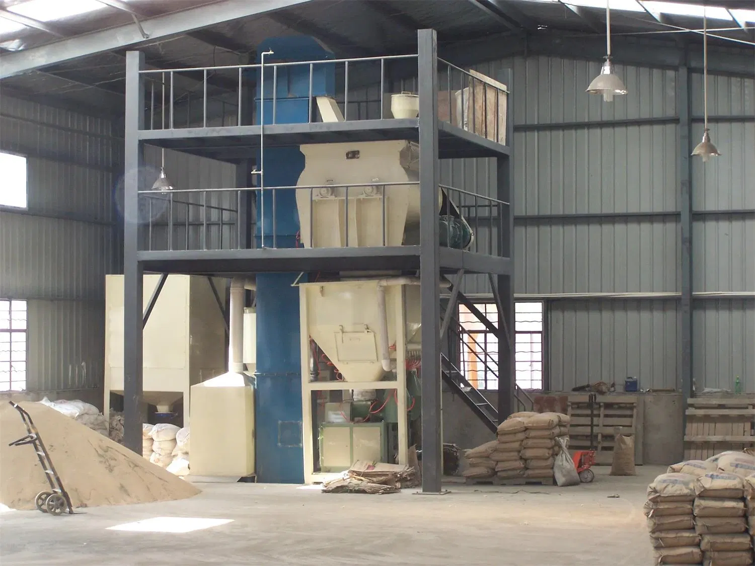 China Dry Powder Cement Sand Fly Ash Stone Powder Mortar Batching Plant
