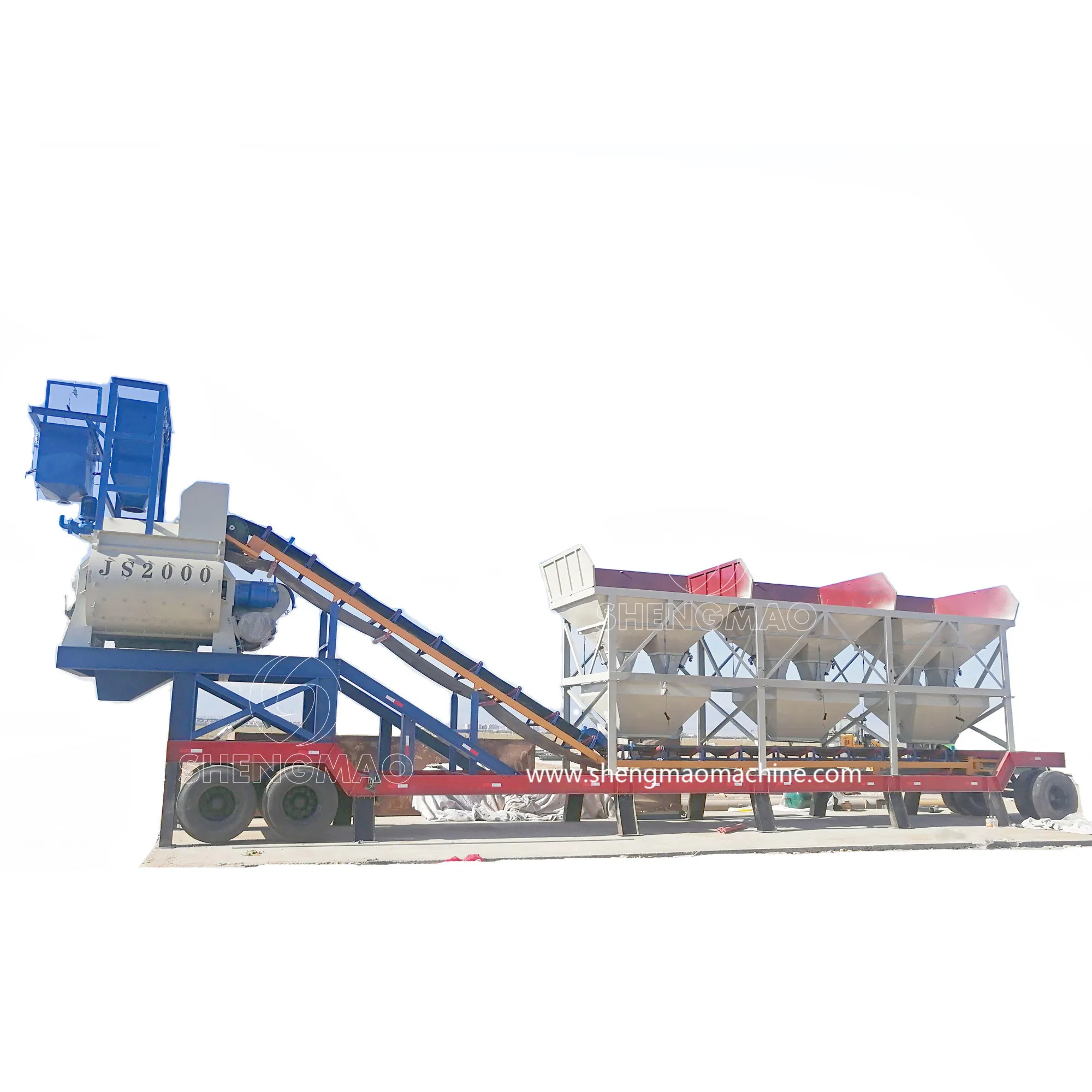 Small Scale 35m3/H Wet Ready Mix Rmc Precast Electric Mini Portable Compact Mobile Concrete Batching Mixing Plant Price Cost for Sale