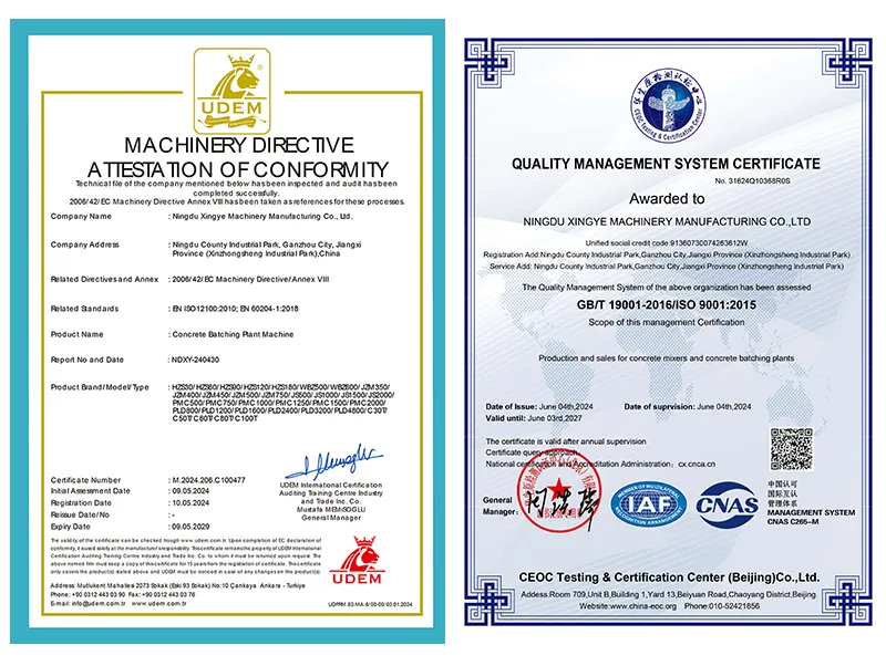 CE ISO Certifications