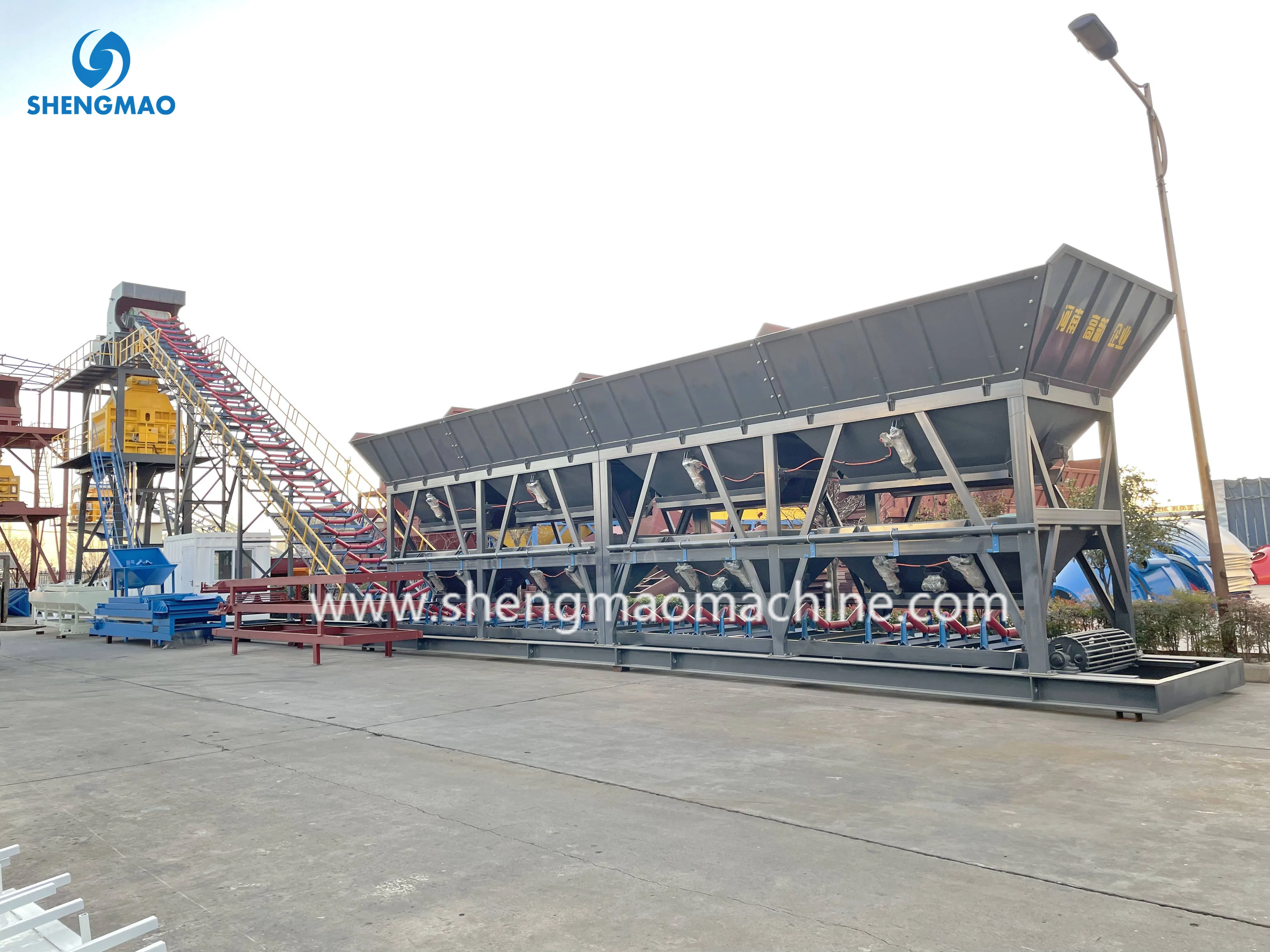 Shengmao 60m3 90m3 120m3 180m3 Ready Mix Rmc Concrete Batching Mixing Plant