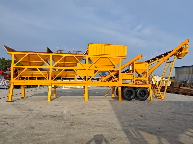 30m3/H Mobile Dry Portable Concrete Batch Plant Cement Mixer