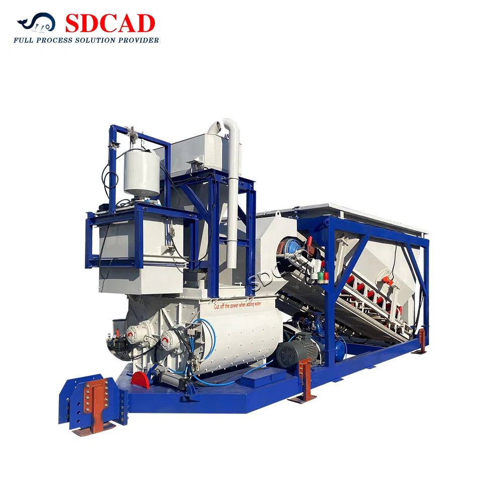 25m3 35m3 50m3 75m3 Twin Shaft Mixer Mobile Concrete Batching Plant