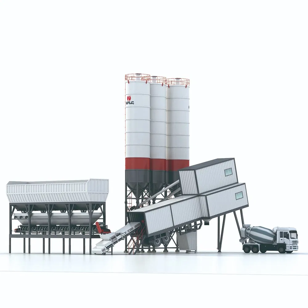 50m3 60m3 Precast Mobile Concrete Mixing Plant Ready Mix Concrete Plant Stationary Concrete Batching and Mixing Plant